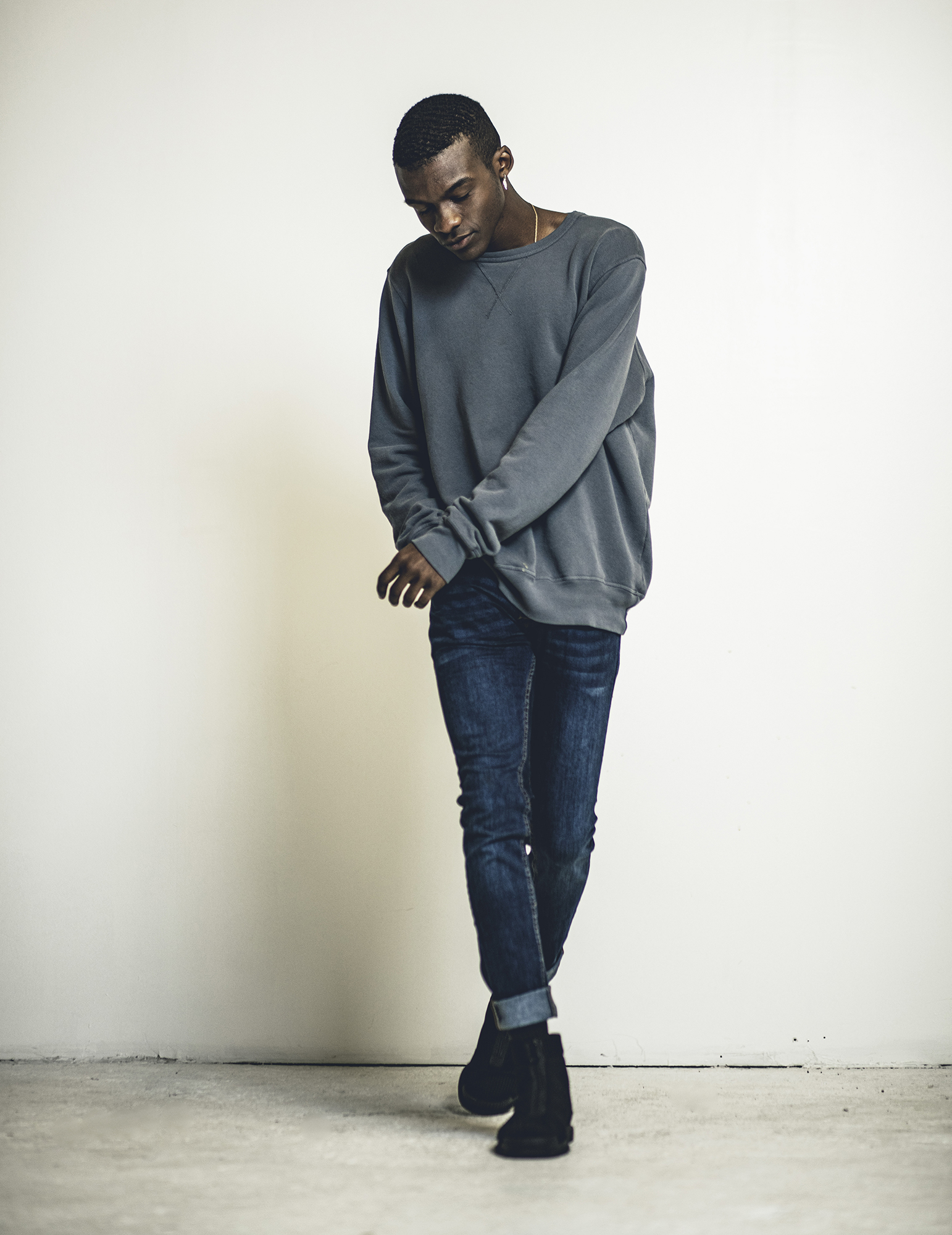 Blank Unisex Crew in DeJa Vu - French Terry, Pullover, Long Sleeve Crewneck