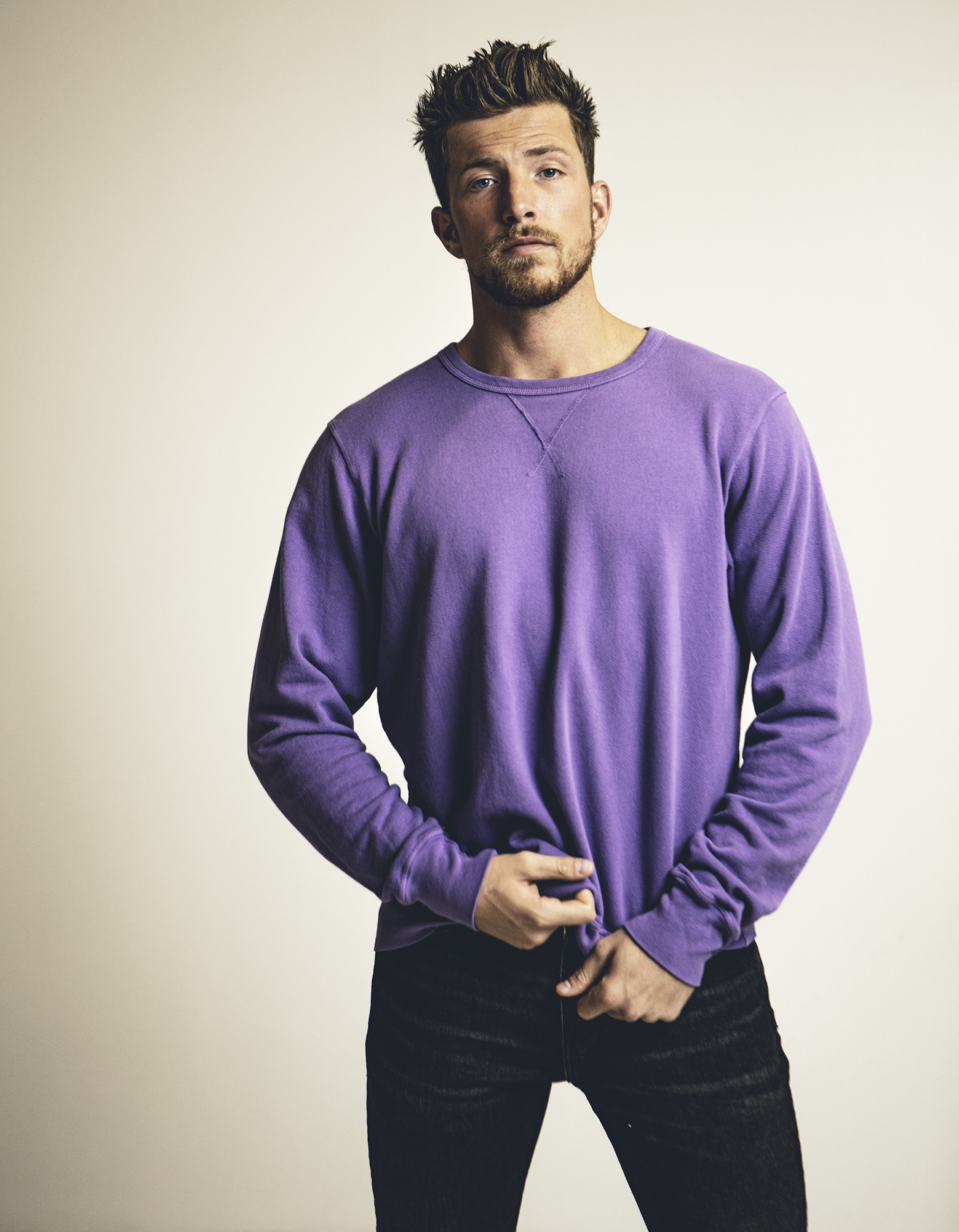 Blank Men's Crew in Villainous - French Terry, Pullover, Long Sleeve Crewneck