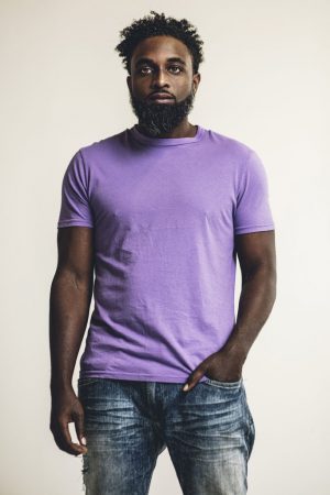 Blank Men's Tee in Villainous - Pima Cotton, Garment Dyed Crew Neck Tee