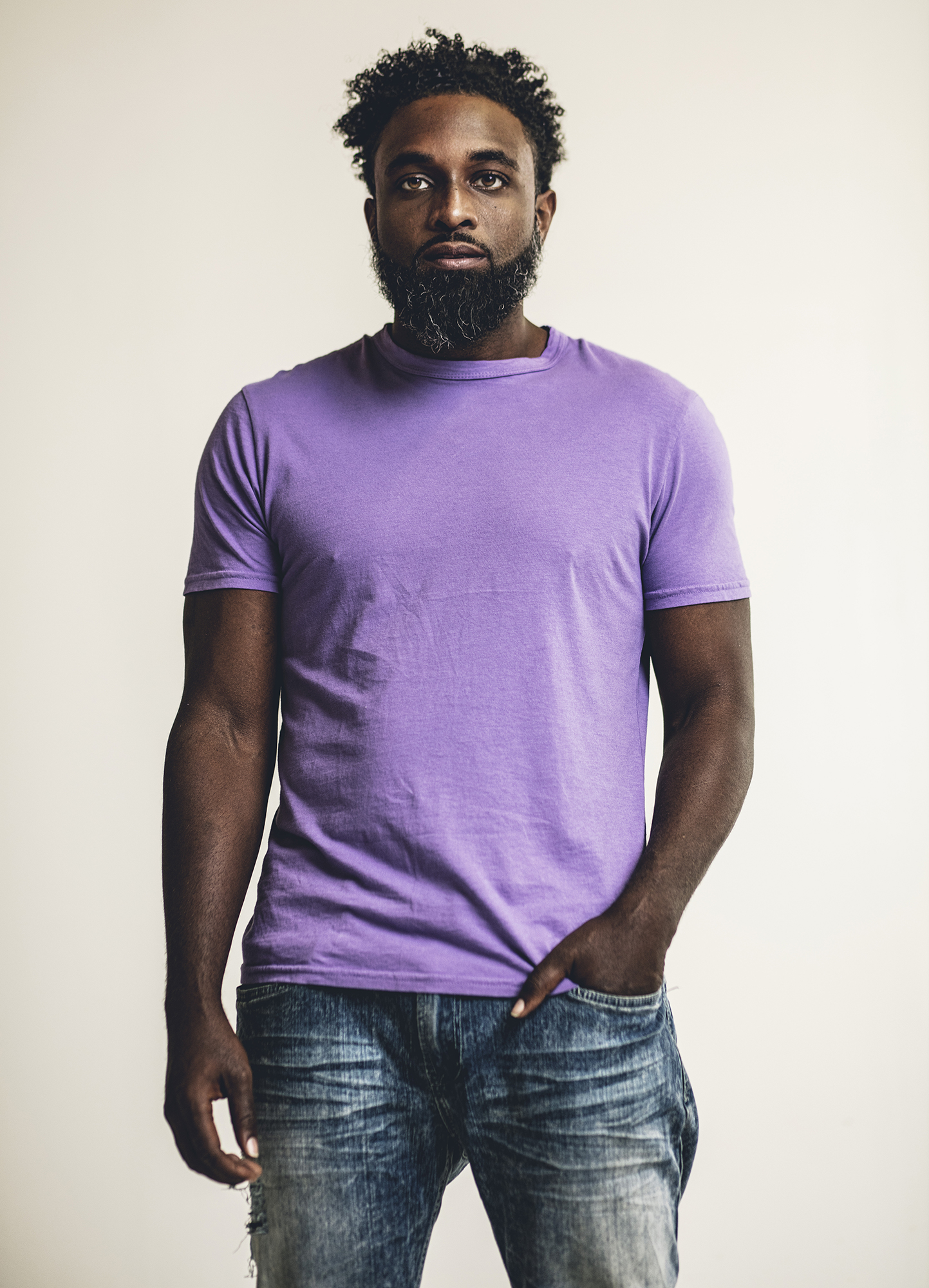 Blank Unisex Tee in Villainous - Pima Cotton, Garment Dyed Crew Neck Tee