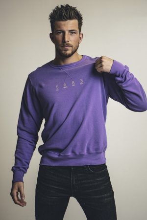 “Digital Love” Men's Crew - Brand Inspiration With Raised Ink on Men’s French Terry, Pullover, Long Sleeve Crewneck
