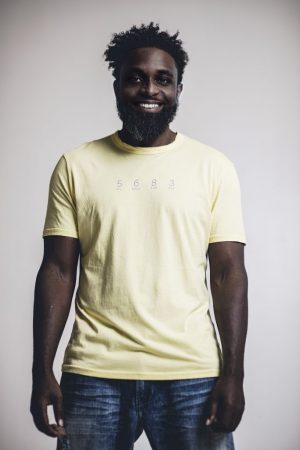 “Digital Love” Men's Tee - Brand Inspiration with Raised Ink on Pima Cotton, Garment Dyed Crew Neck Tee