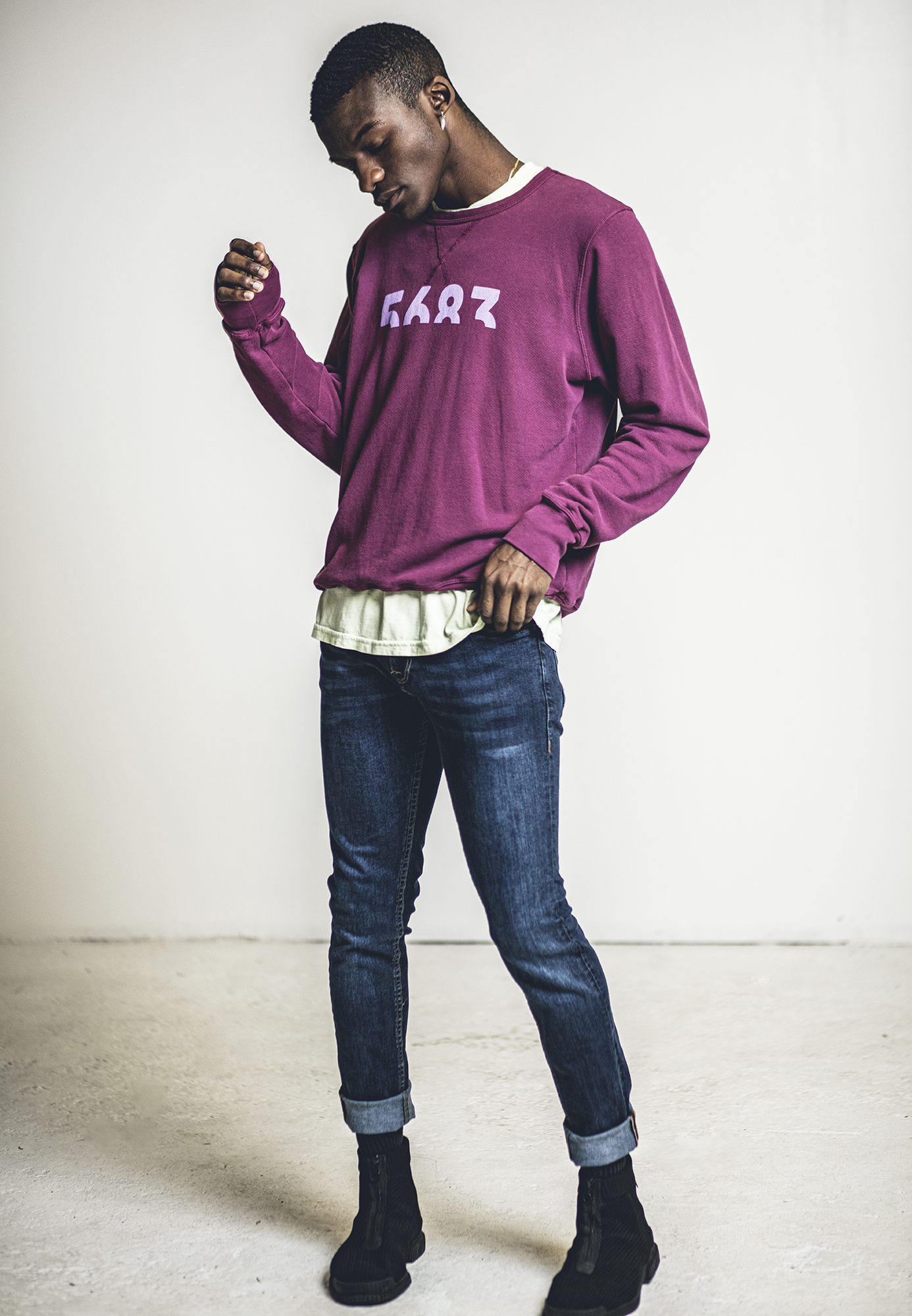 “Half of My Heart” Unisex Crew - Graphic on Men’s Joy French Terry, Pullover, Long Sleeve Crewneck