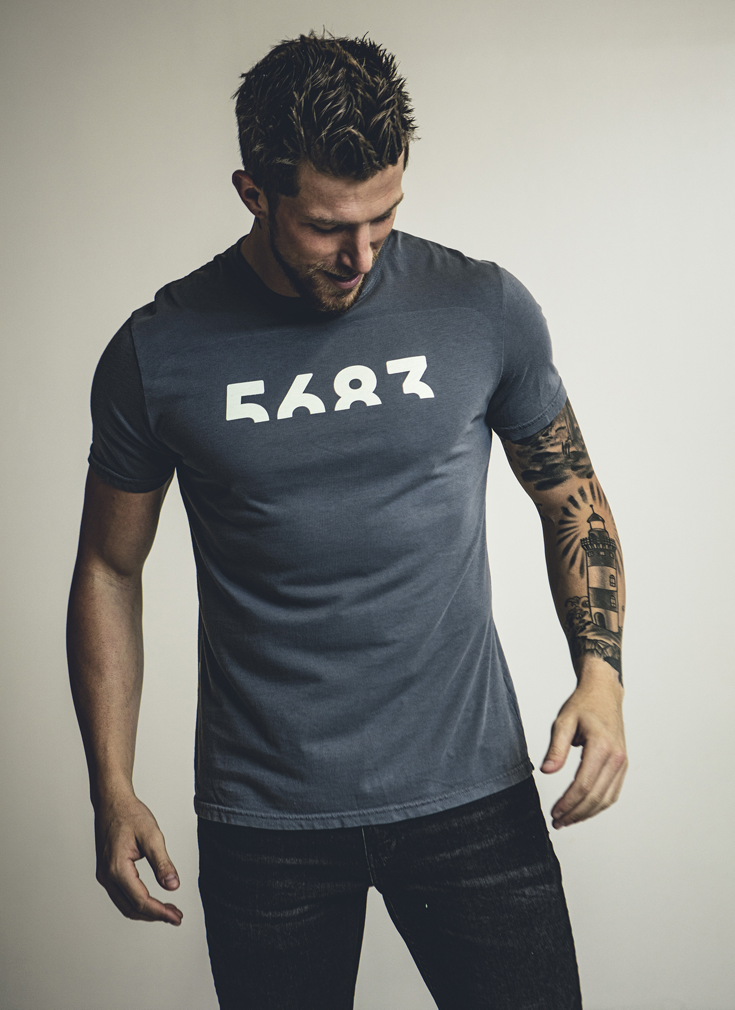 “Half of My Heart” Unisex Tee - Graphic on Pima Cotton, Garment Dyed Crew Neck Tee