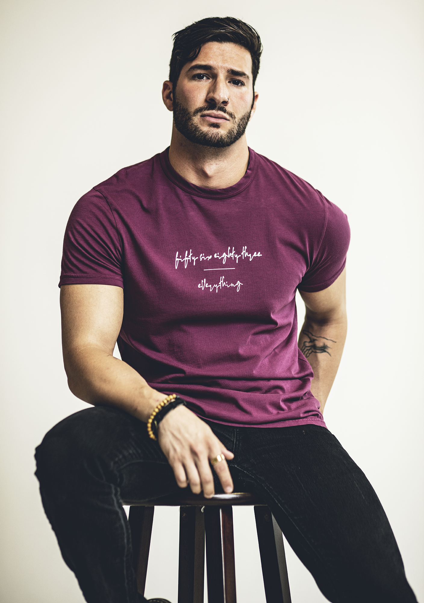 “Love Over Everything” Unisex Tee - Abstract Graphic on Pima Cotton, Garment Dyed Crew Neck Tee