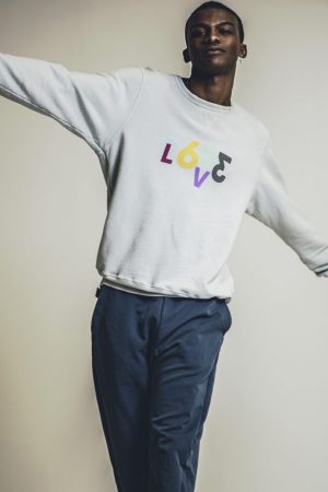 “Puzzle Love” Men's Crew - Graphic on Men’s French Terry, Pullover, Long Sleeve Crewneck