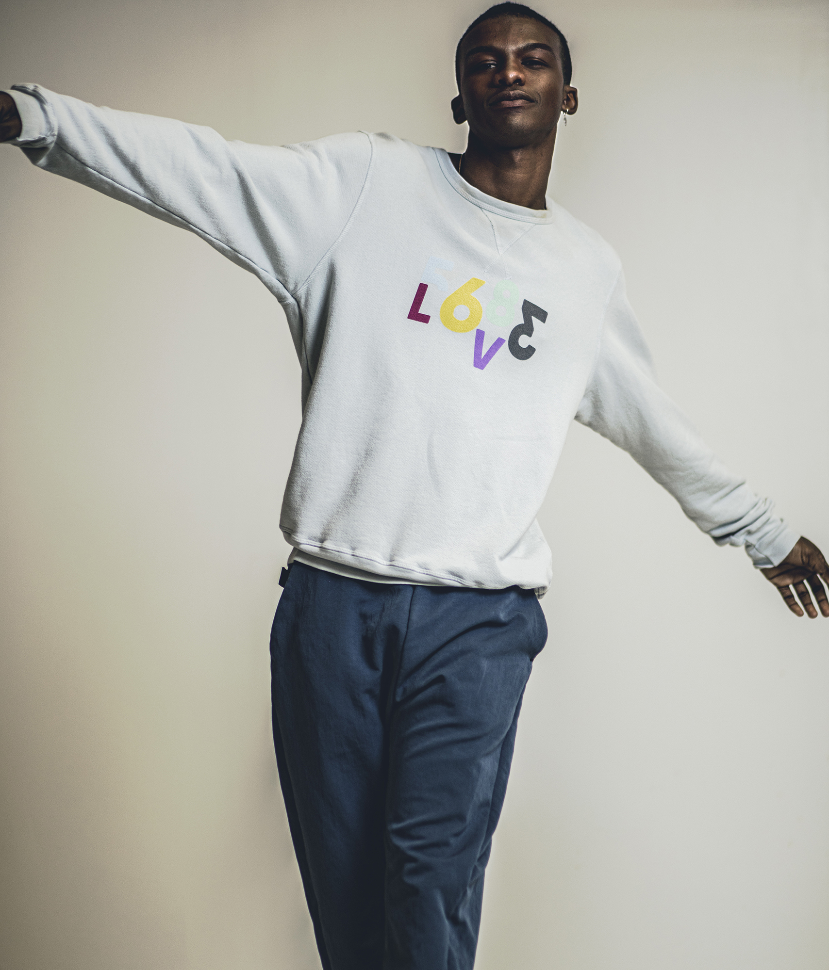 “Puzzle Love” Unisex Crew - Graphic on Men’s French Terry, Pullover, Long Sleeve Crewneck