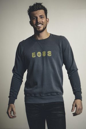 “Reflections Of Love” Men's Crew - Flocked And Reflective Graphic on Men’s French Terry, Pullover, Long Sleeve Crewneck