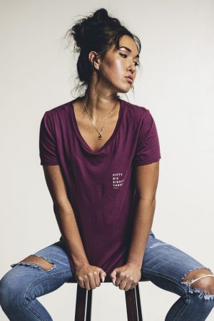“Only The Real Thing” Women’s Tee - Graphic on Lightweight Cotton, Garment Dyed, Short Sleeve, Loose Fit Boyfriend Tee