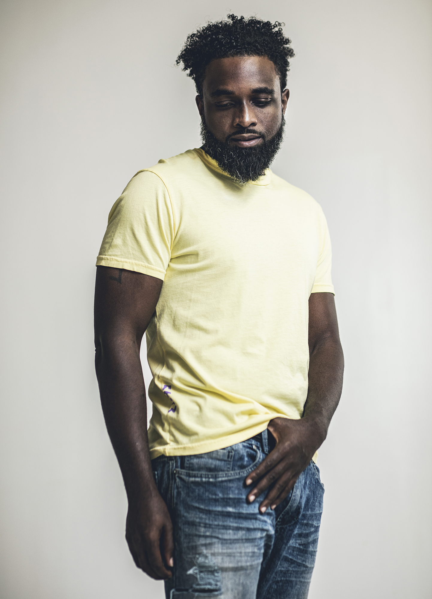 Blank Men's Tee in Gentle - Pima Cotton, Garment Dyed Crew Neck Tee