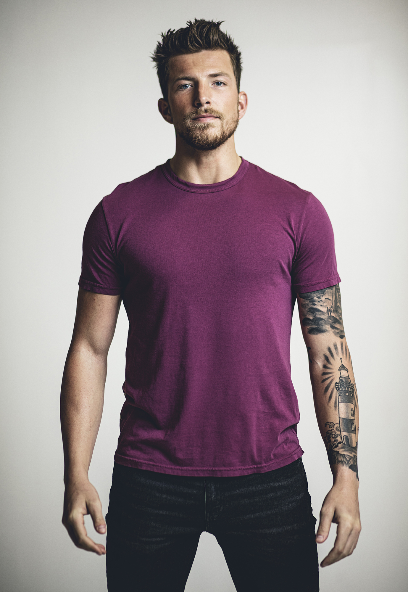 Blank Unisex Tee in Joy - Pima Cotton, Garment Dyed Crew Neck Tee