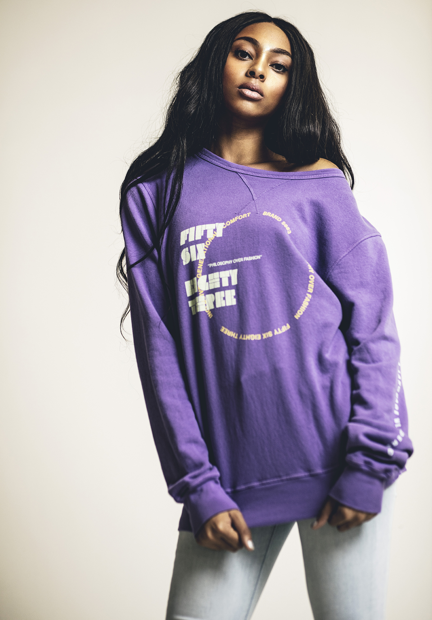 “Love All Around” Men's/Unisex Crew - Abstract Ethos on Men’s Villainous French Terry, Pullover, Long Sleeve Crewneck