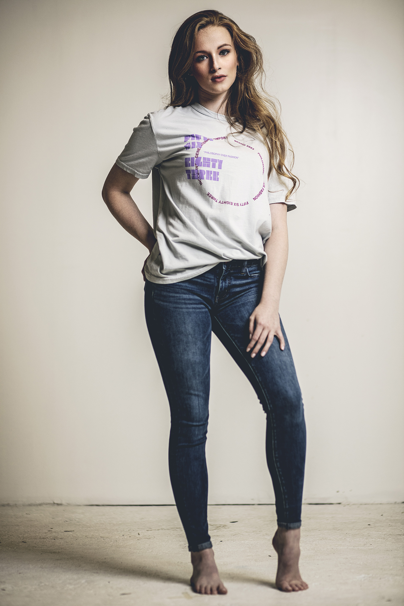“Love All Around” Unisex Tee - Abstract Ethos on Pima Cotton, Garment Dyed Crew Neck Tee