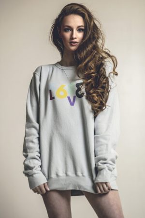 “Puzzle Love” Men's/Unisex Crew - Graphic on Men’s French Terry, Pullover, Long Sleeve Crewneck