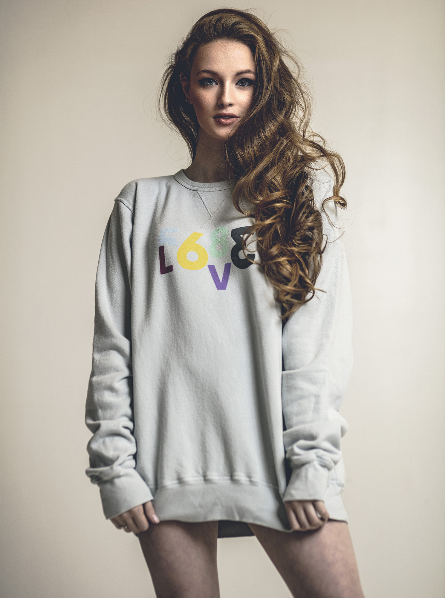 “Puzzle Love” Men's/Unisex Crew - Graphic on Men’s French Terry, Pullover, Long Sleeve Crewneck