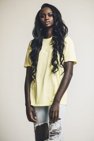 Blank Unisex Tee in Gentle - Pima Cotton, Garment Dyed Crew Neck Tee
